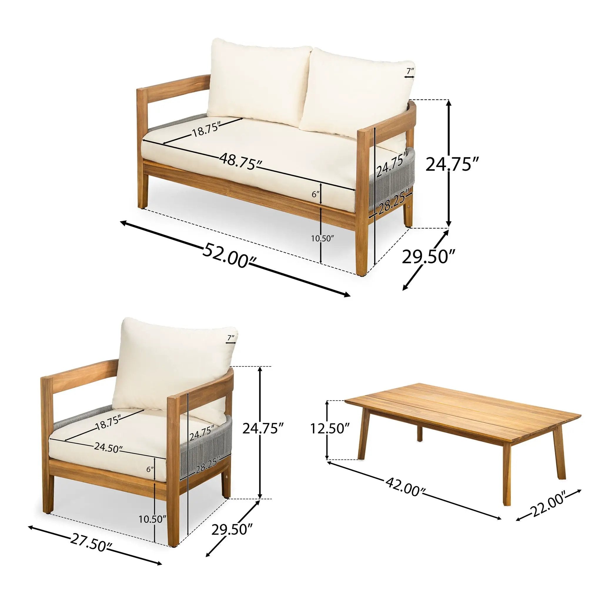Porto Outdoor 4 Piece Chat Set by HouseOfZazla
