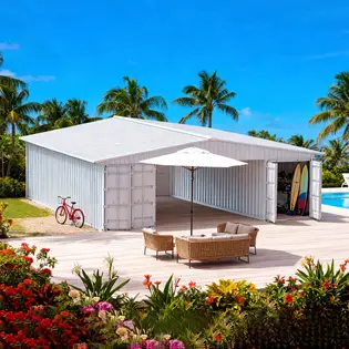 40FT x 36FT Container Roof Kit – Heavy-Duty Steel Shelter by HouseOfZazla