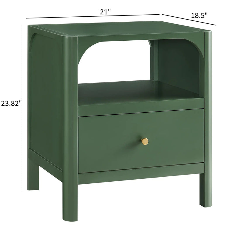 Williamson 1-Drawer Nightstand in Vintage by HouseOfZazla