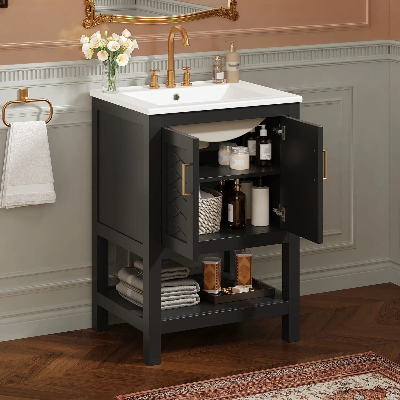 Modern Bathroom Vanity With Elegant Twill Design by HouseOfZazla