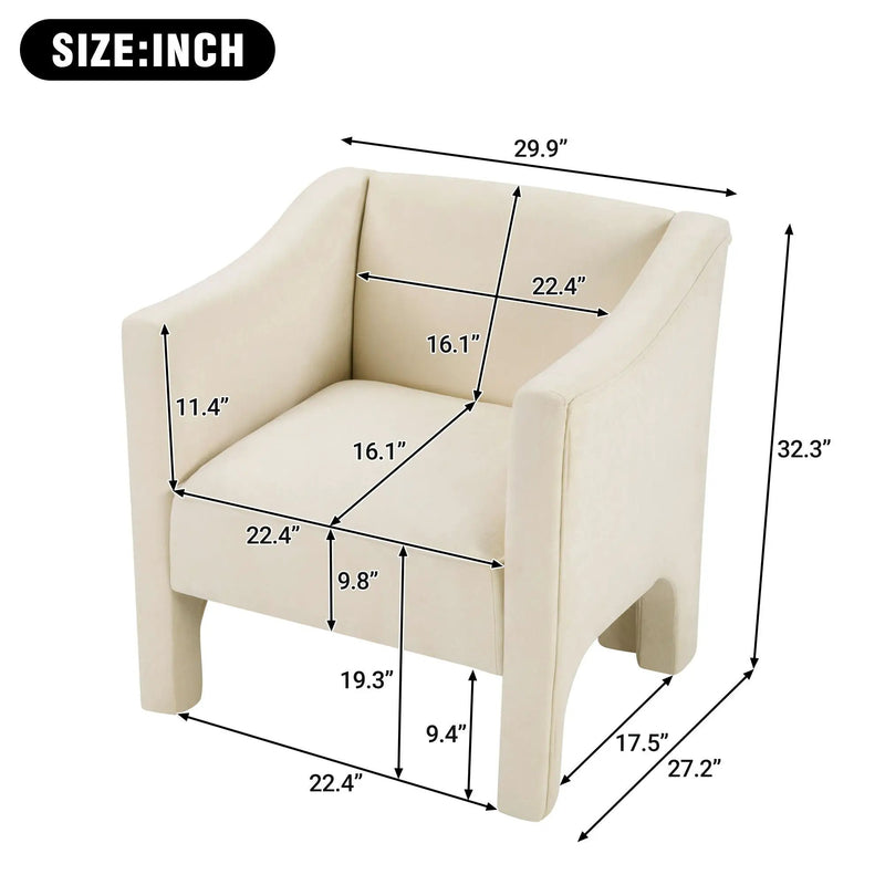 Barrel Accent Chair With Enclosed Arms by HouseOfZazla