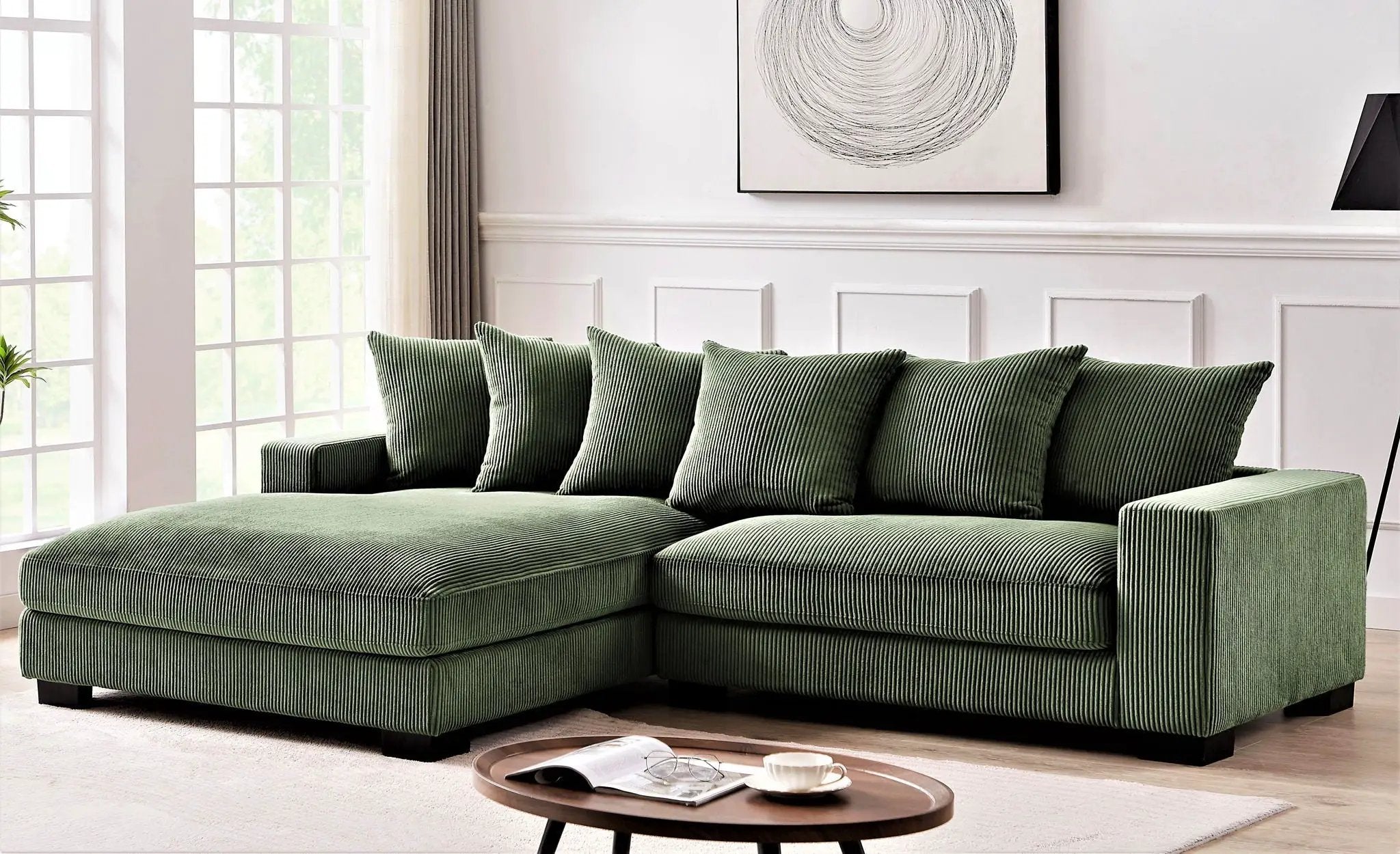 Luxe - Oversized 2 Piece Sectional Couches For Living Room, L Shaped Sofa With Chaise by HouseOfZazla
