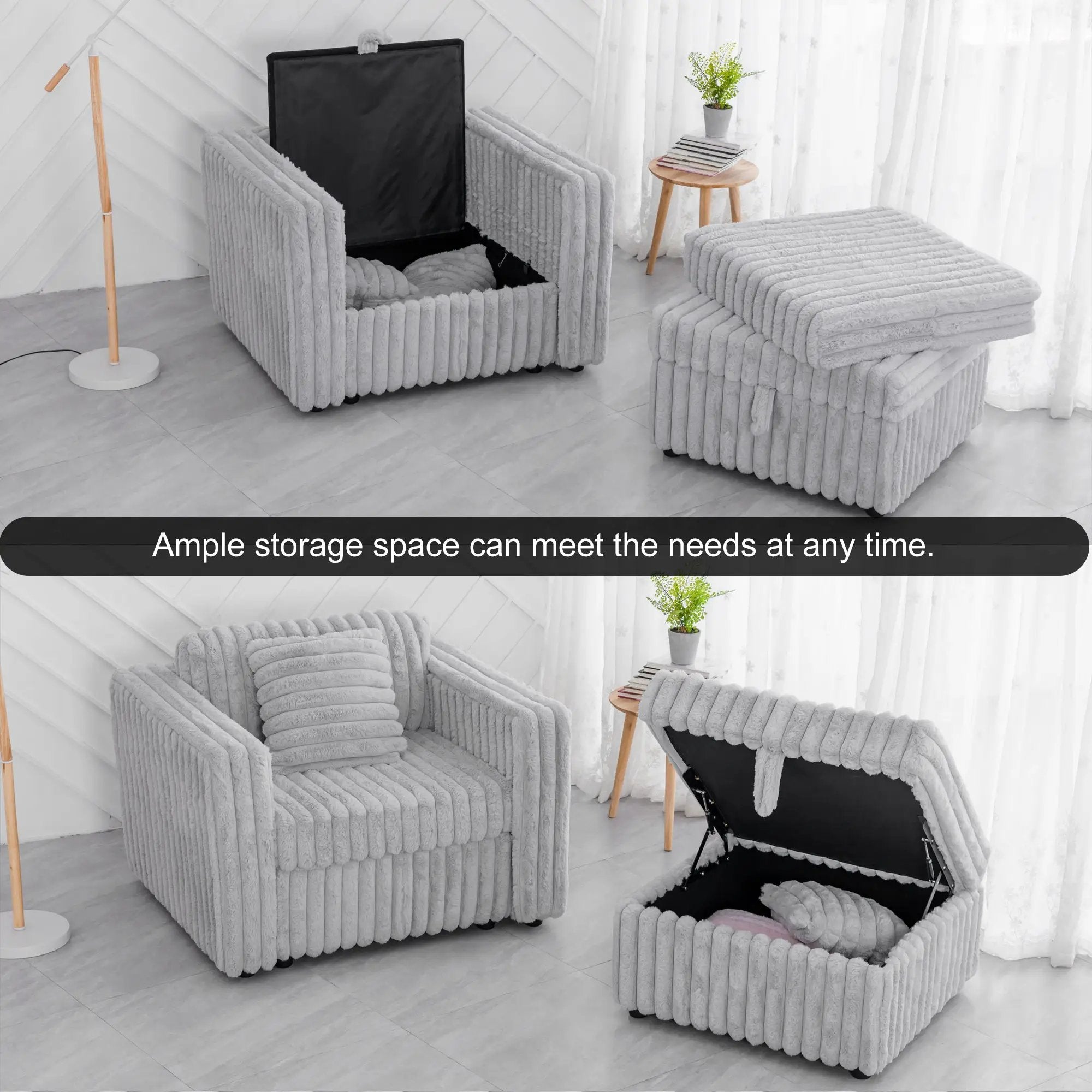 44.9" Soft Modular Sofa Single by HouseOfZazla