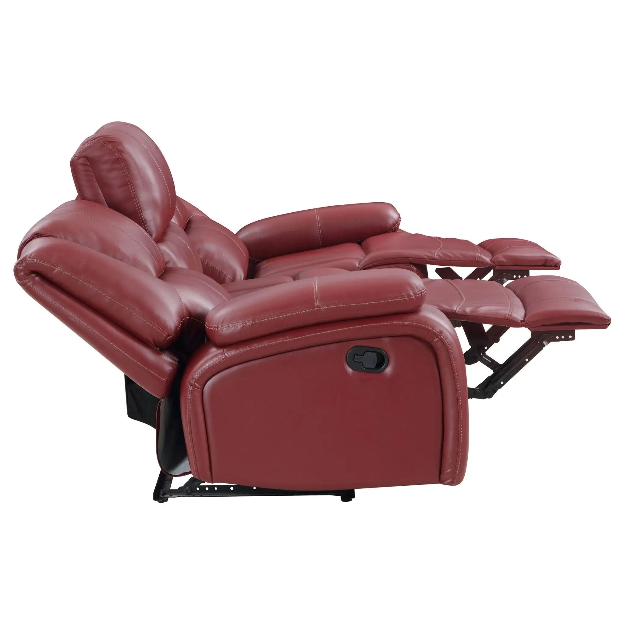 Camila Upholstered Motion Reclining Sofa Red by Unique Piece Furniture