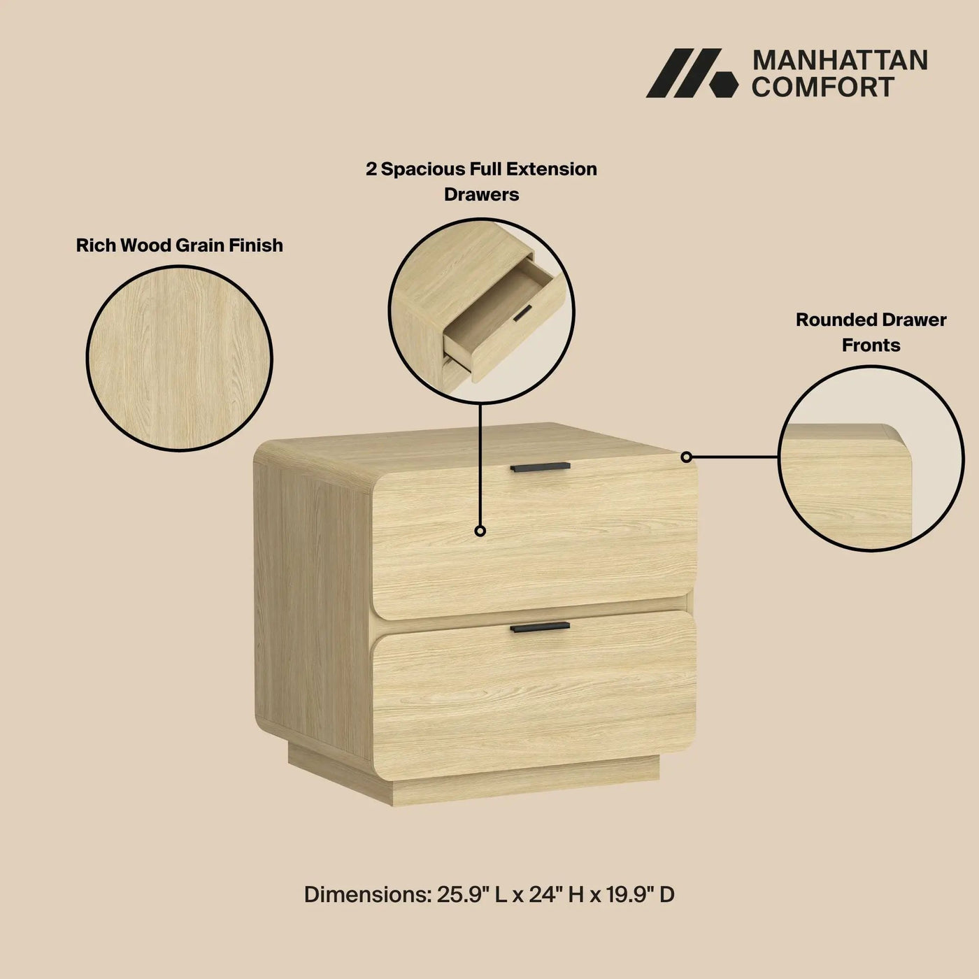 Chrystie - Modern Nightstand by HouseOfZazla