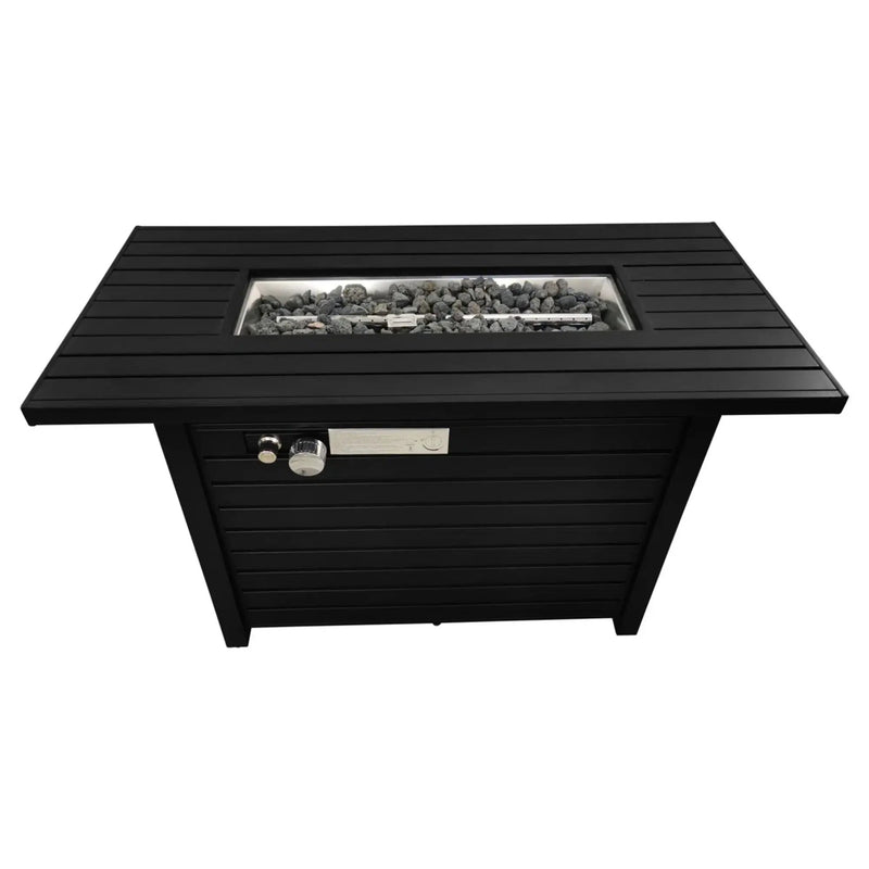 Outdoor Fire Pit Table With Lid, - Black by Unique Piece Furniture