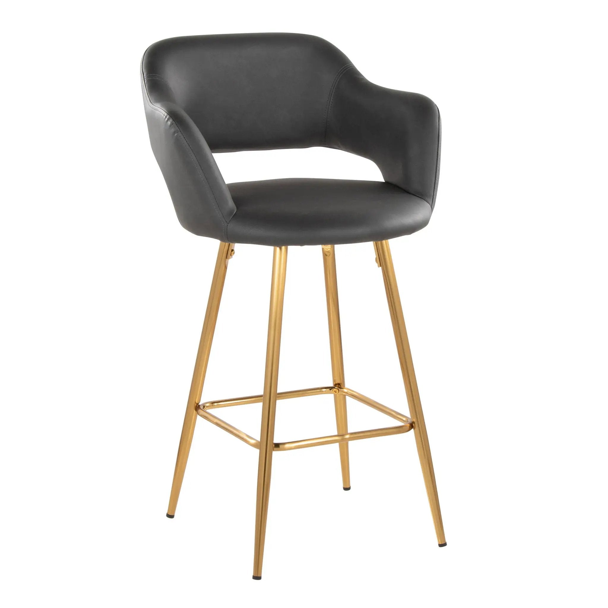 Margarite - Contemporary Fixed Height Counter Stool With Footrest (Set of 2) With Square by Unique Piece Furniture