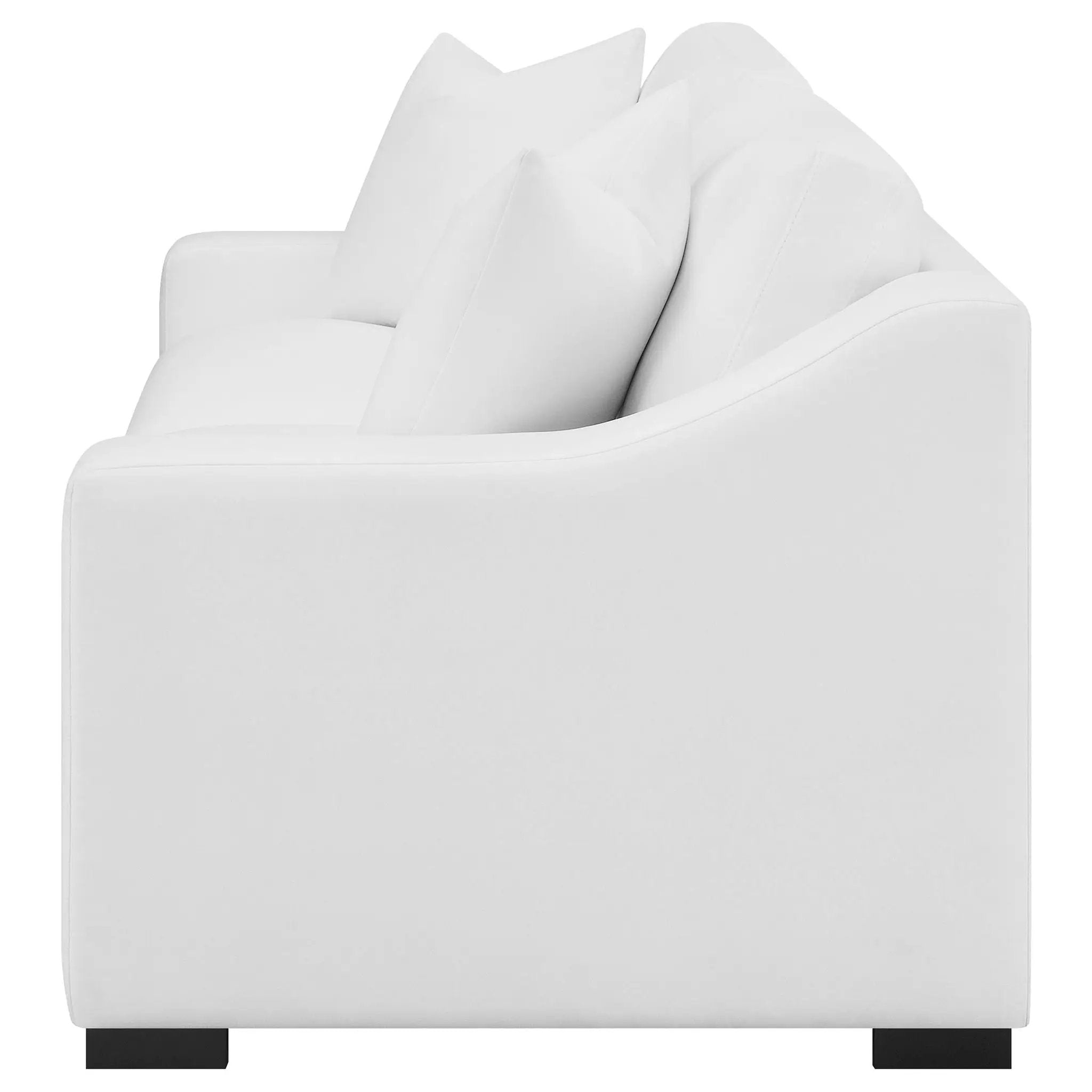 Ashlyn Upholstered Sloped Arm Sofa White by Unique Piece Furniture