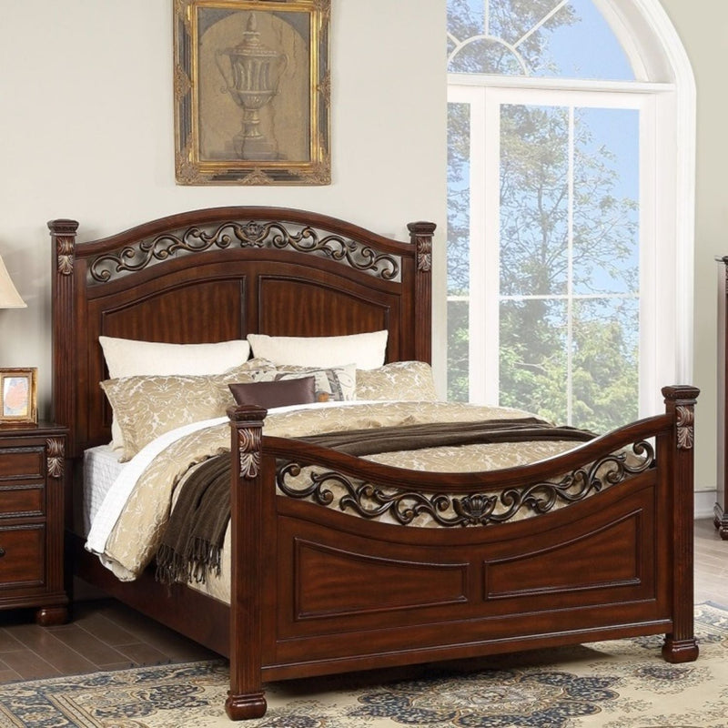3 Piece Bedroom Set, Elegant Panel Bed With 2 Nightstands by HouseOfZazla