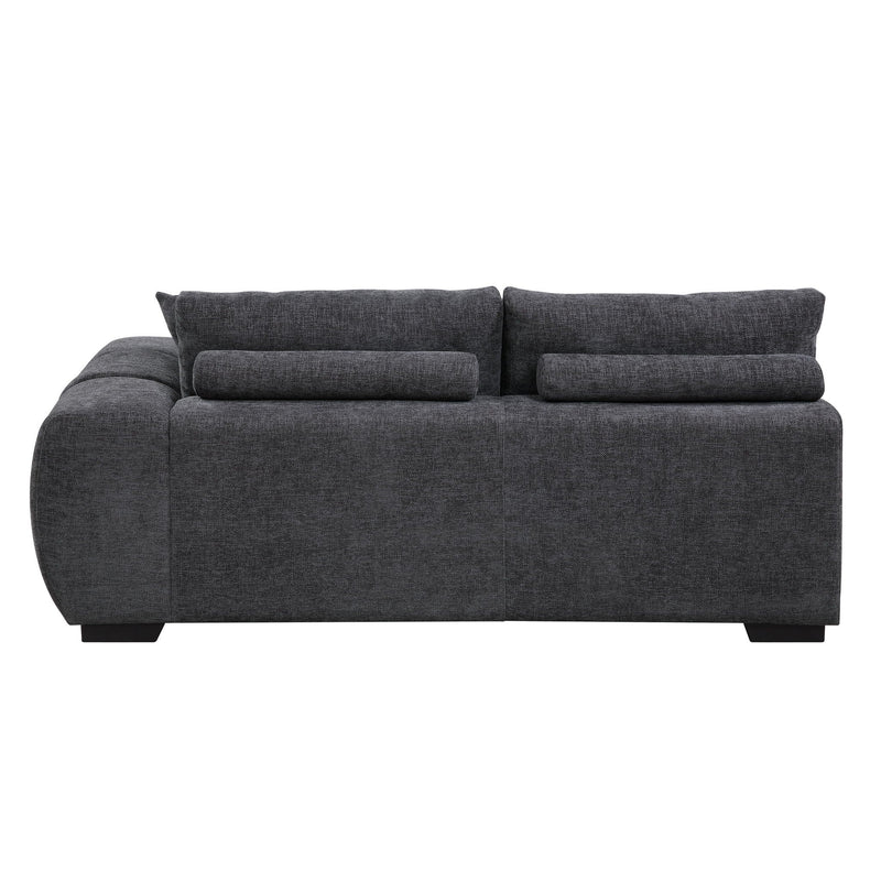 Chosen - Sectional Sofa With Toss Pillows With 2 Chaises With Ottoman - Gray by HouseOfZazla