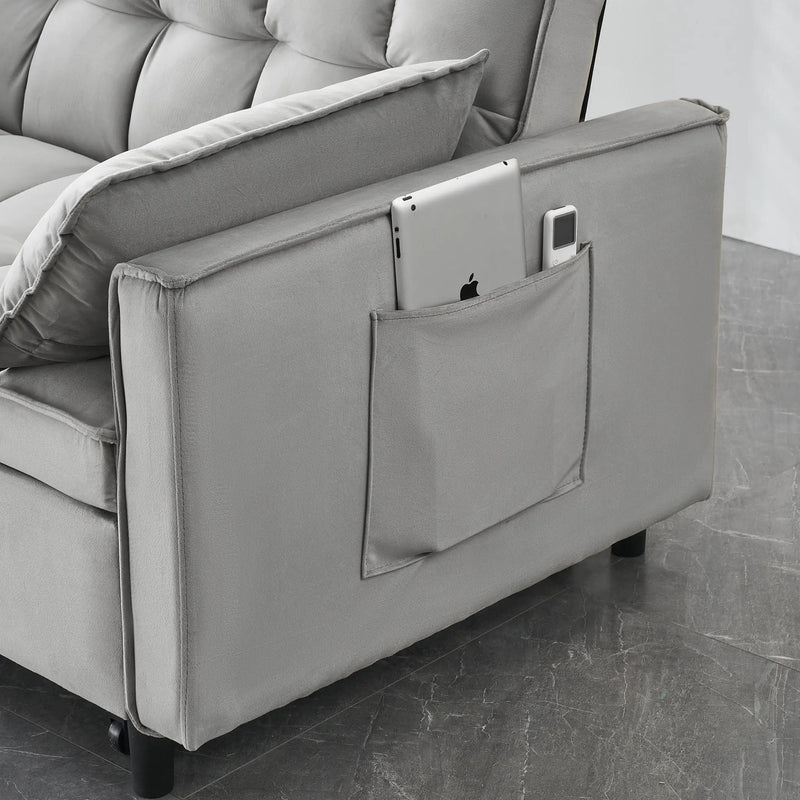 Sofa Bed With Pockets, 3 In 1 Convertible For Living Room by HouseOfZazla