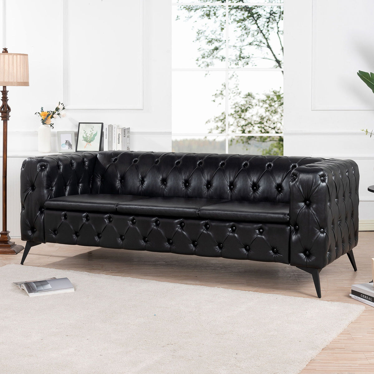 Square Arm Removable Cushion 3 Seater Sofa, photo 30 of 32