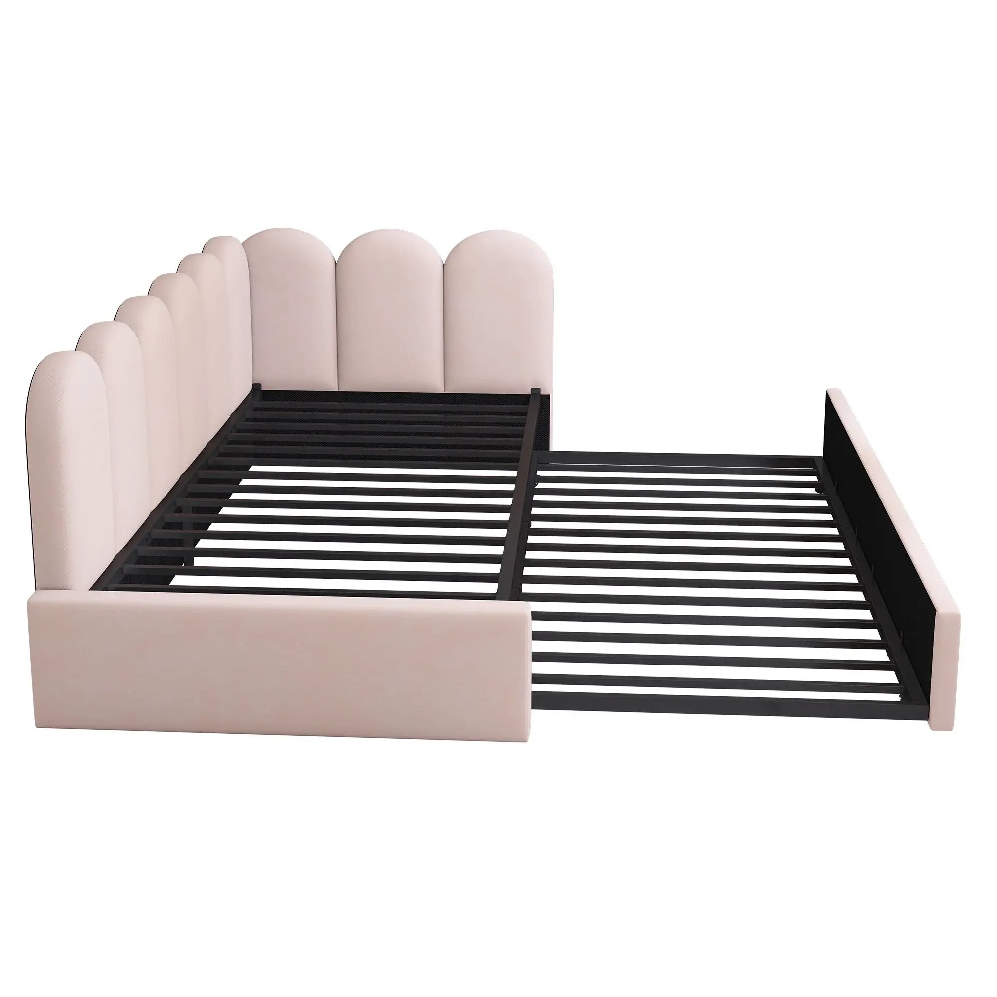 Upholstered Daybed With Metal Slatted Base by HouseOfZazla