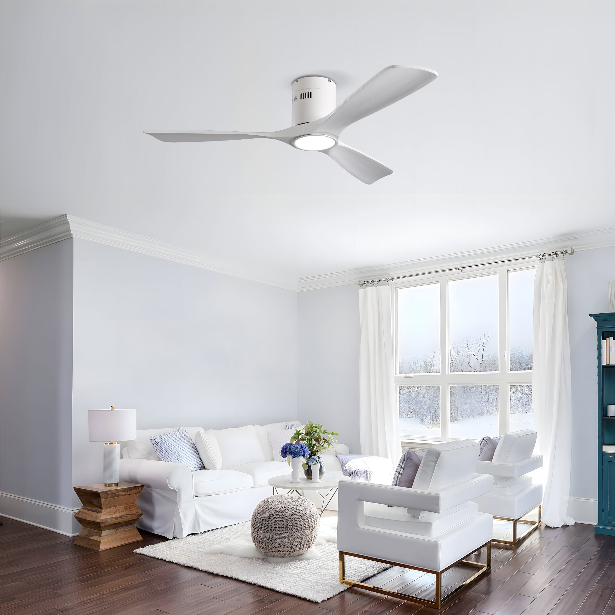 52 Inch Mounting Type Solid Wood Ceiling Fan With Light Kit by HouseOfZazla