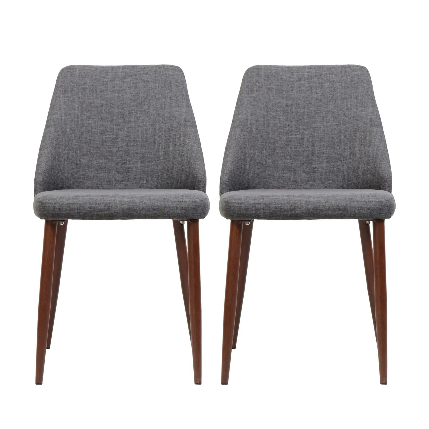 Modern Dining Chair With Iron Legs And Wood Finish by HouseOfZazla