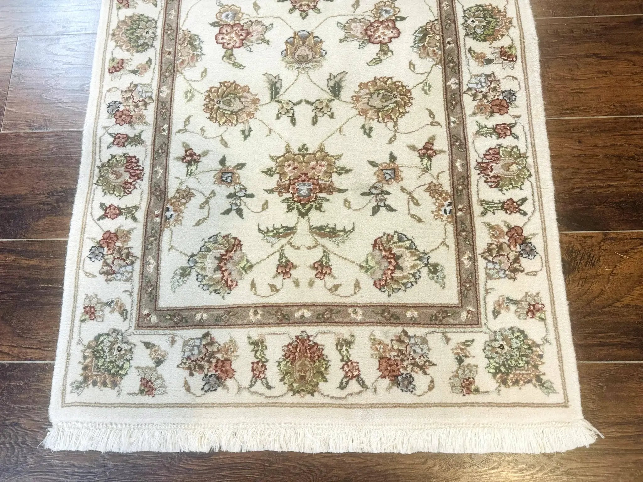 Pak Persian Runner Rug 2.6 x 8ft, Oriental Carpet for Hallway or Kitchen, Handmade, Wool and Silk Highlights by Jewel Rugs