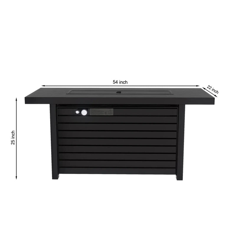 Outdoor Fire Pit Table & Lid - Black by Unique Piece Furniture