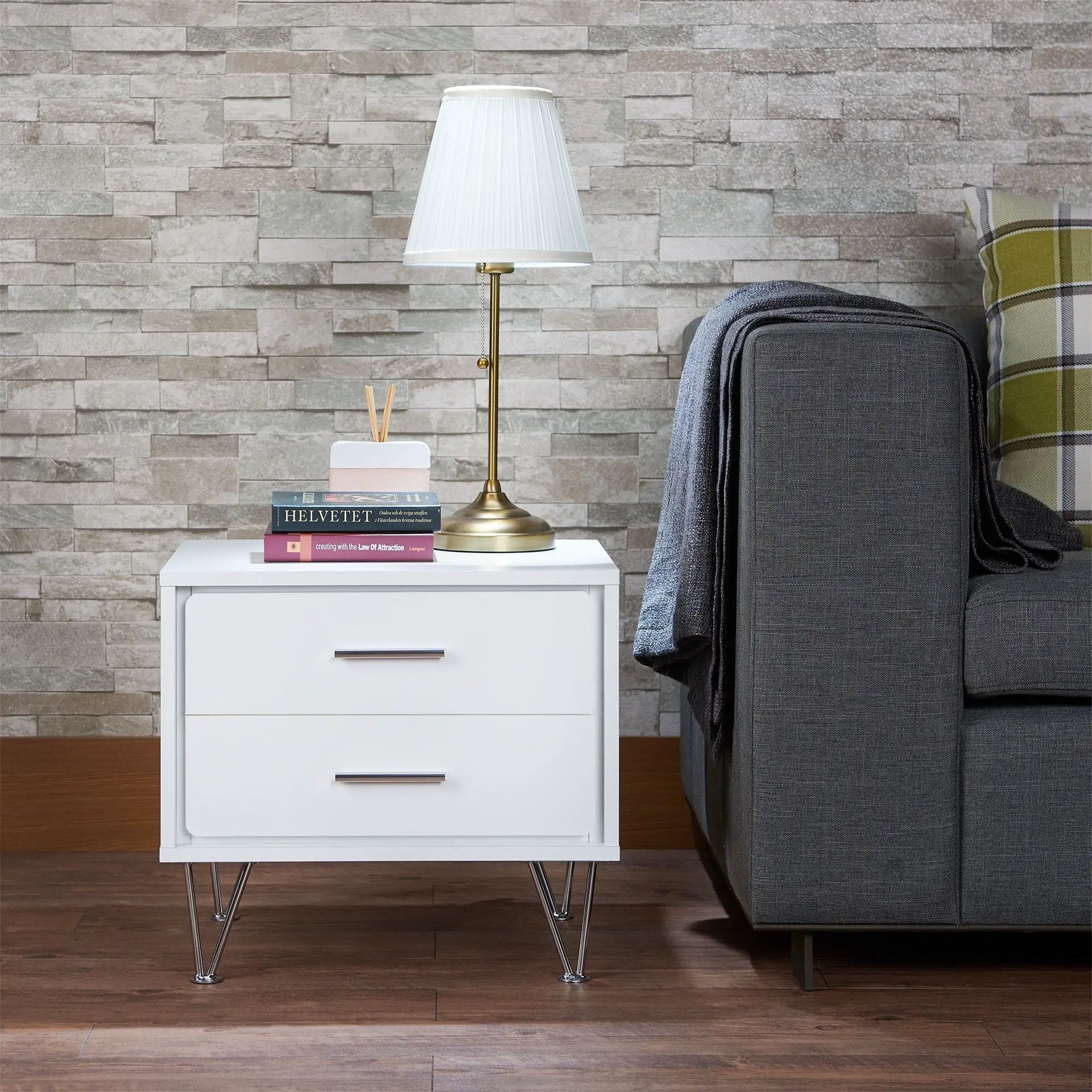 Deoss - Accent Table - White by HouseOfZazla