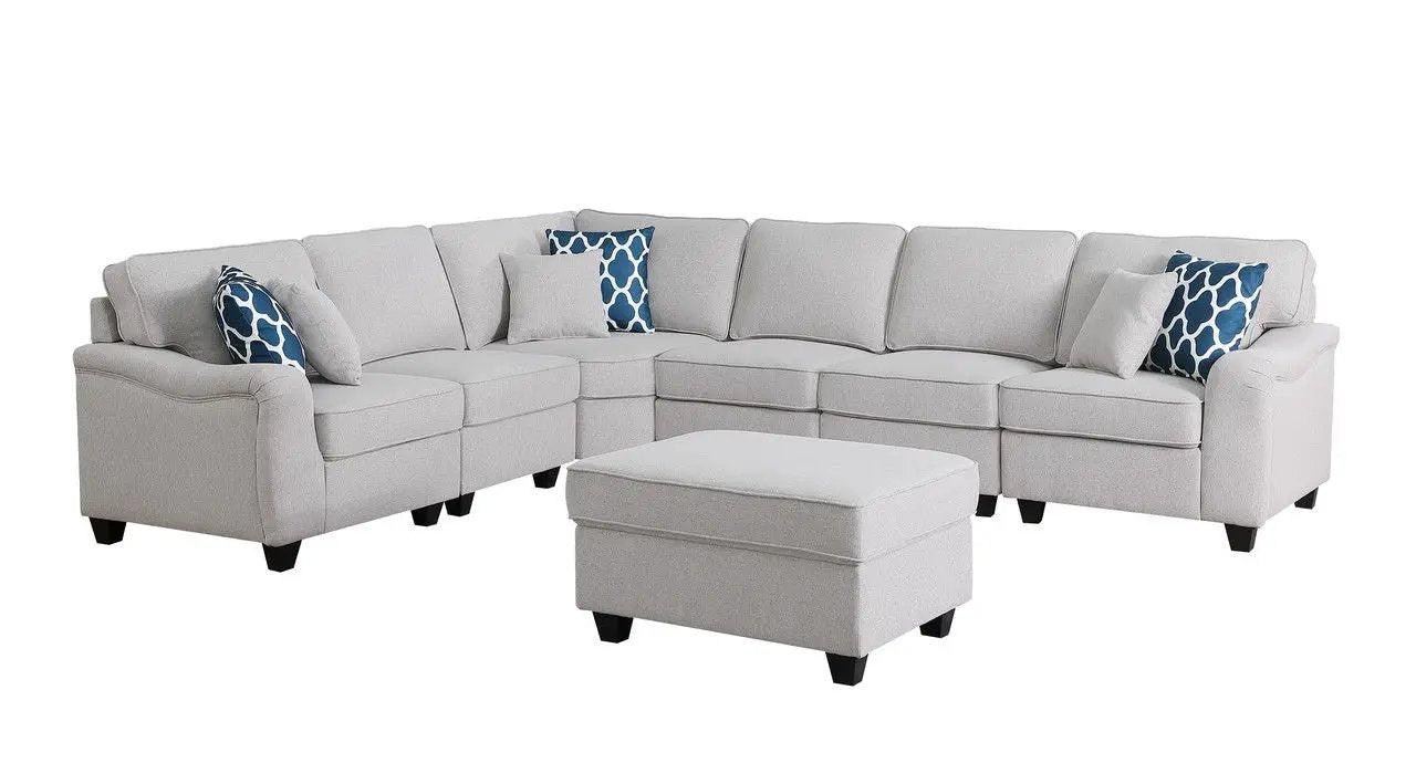 Leo - Comfor Modular Sofa And Ottoman by HouseOfZazla