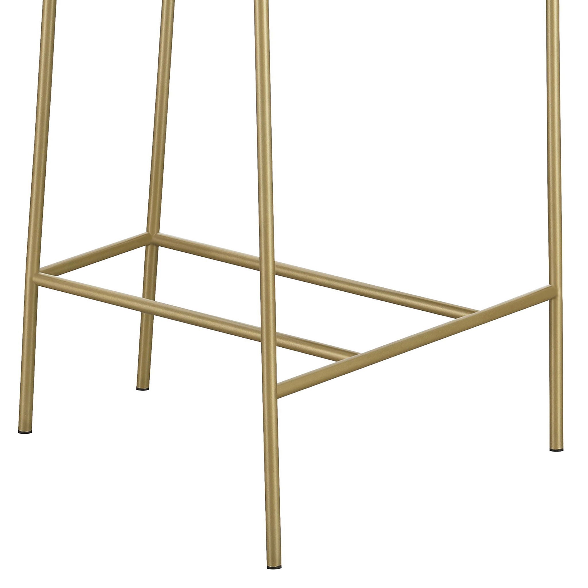 Low Back Upholstered Stool - Gray by HouseOfZazla
