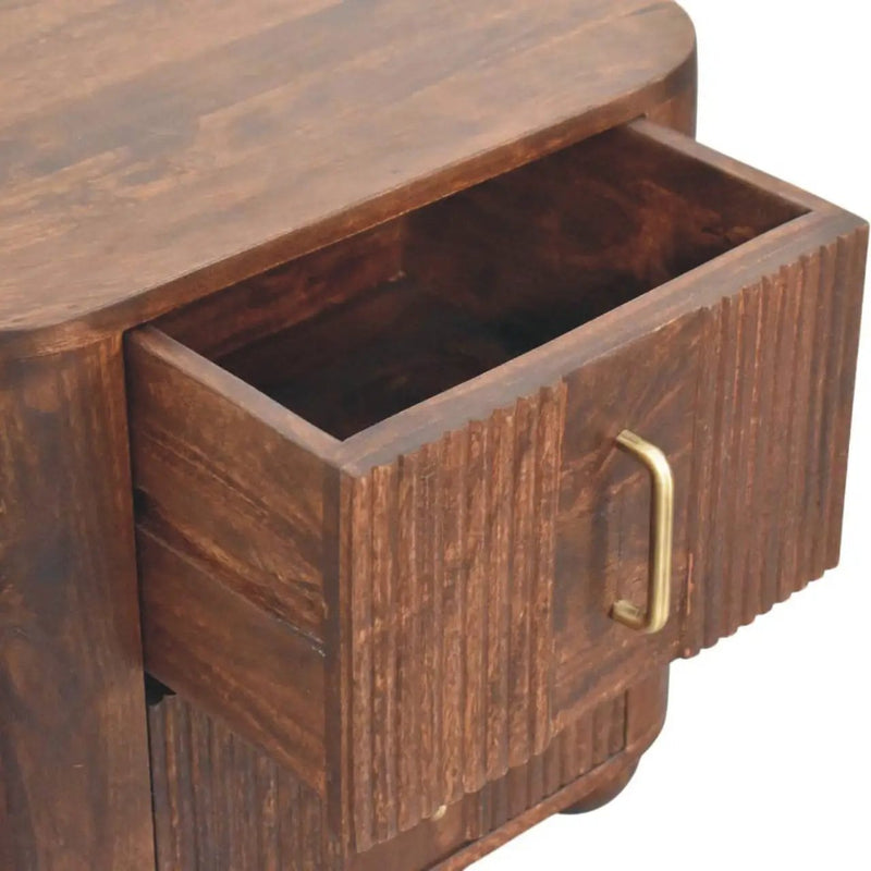 Solid Wood Marlowe Fluted Nightstand by HouseOfZazla