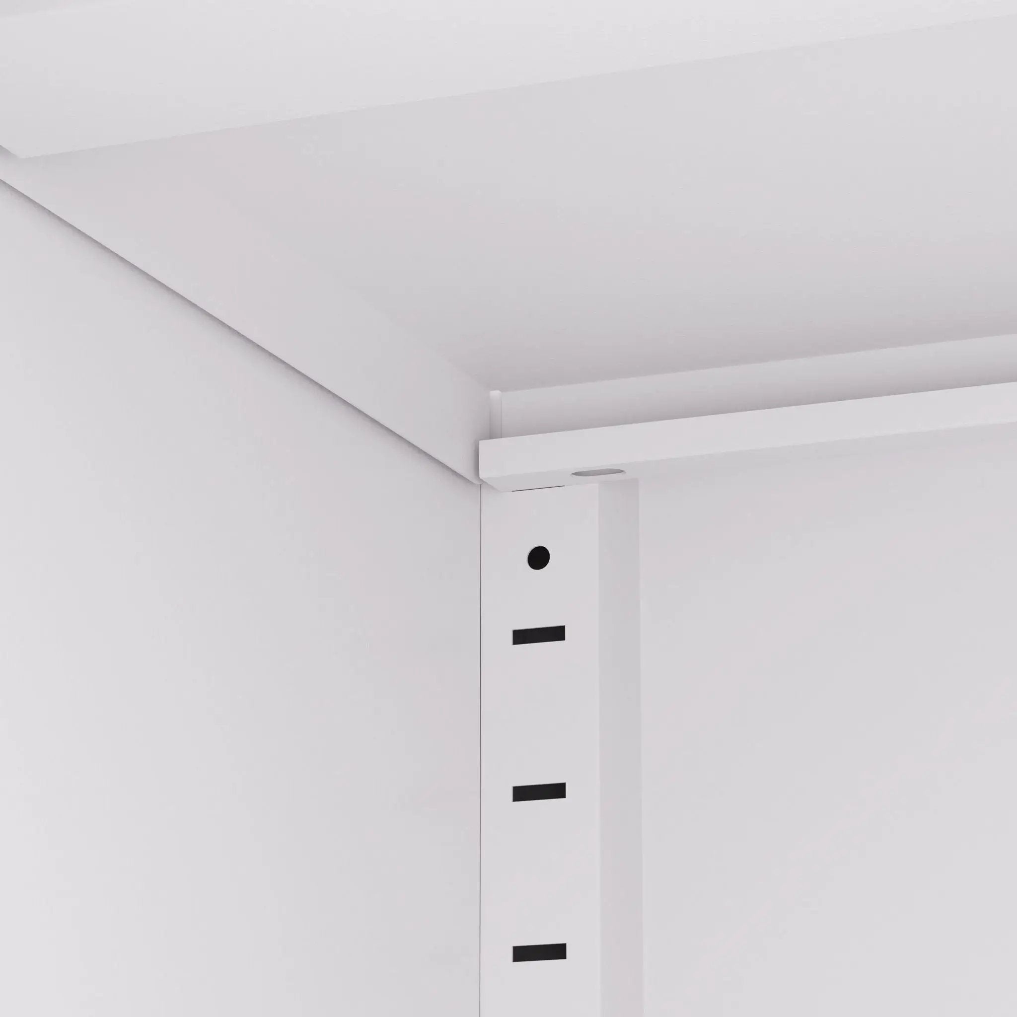 Tall Metal Kitchen Pantry Cabinet With Adjustable Shelves And Silent Magnetic Doors - White by HouseOfZazla