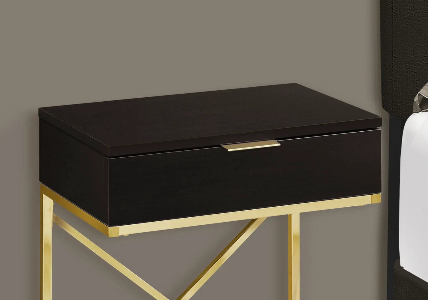 Accent Side Table with Storage Drawer, Spacious Tabletop, Contemporary Design by HouseOfZazla