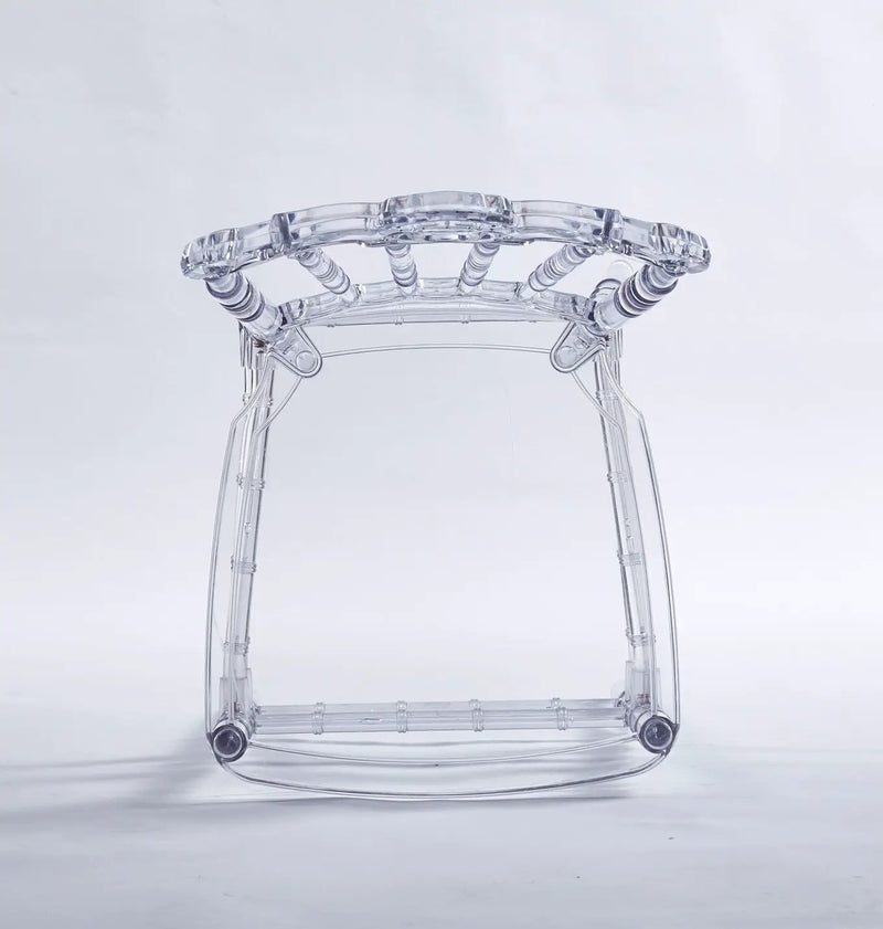 Dining Chair With Plastic Seat, Welding Chair (Set of 4) - Transparent by Unique Piece Furniture