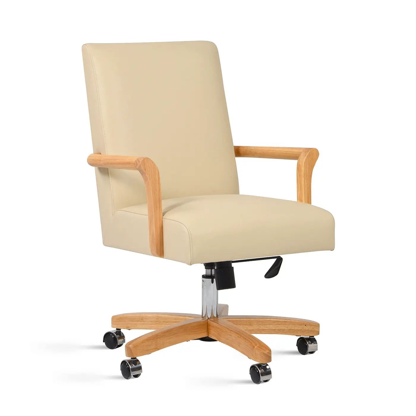 Dumont - Modern Farmhouse High Back Executive Home Office Chair - Neutral Cream Beige / Natural by HouseOfZazla