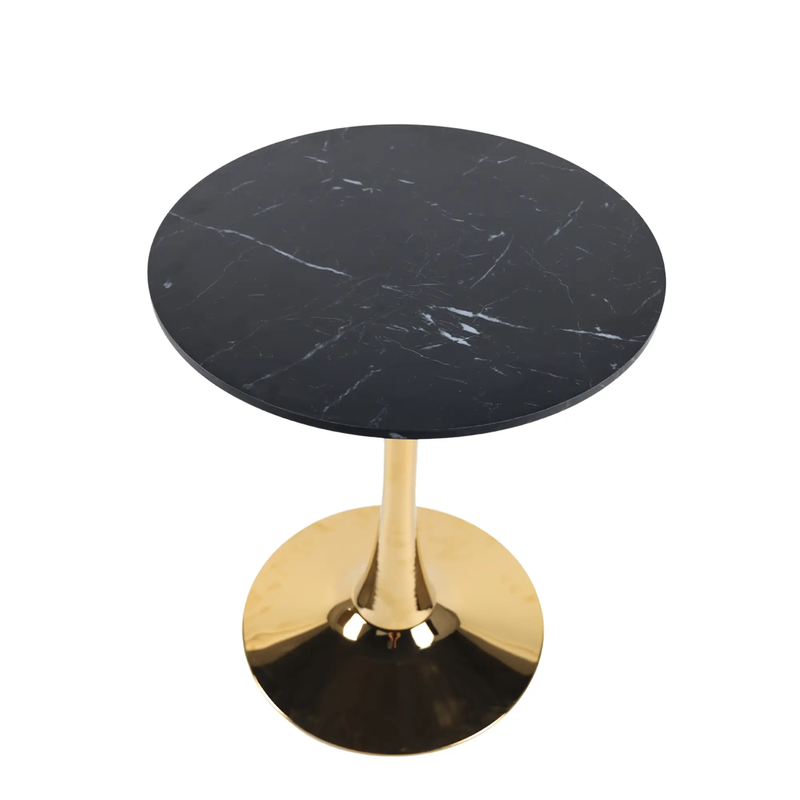 Mid-Century Black Marble Tulip Table by HouseOfZazla