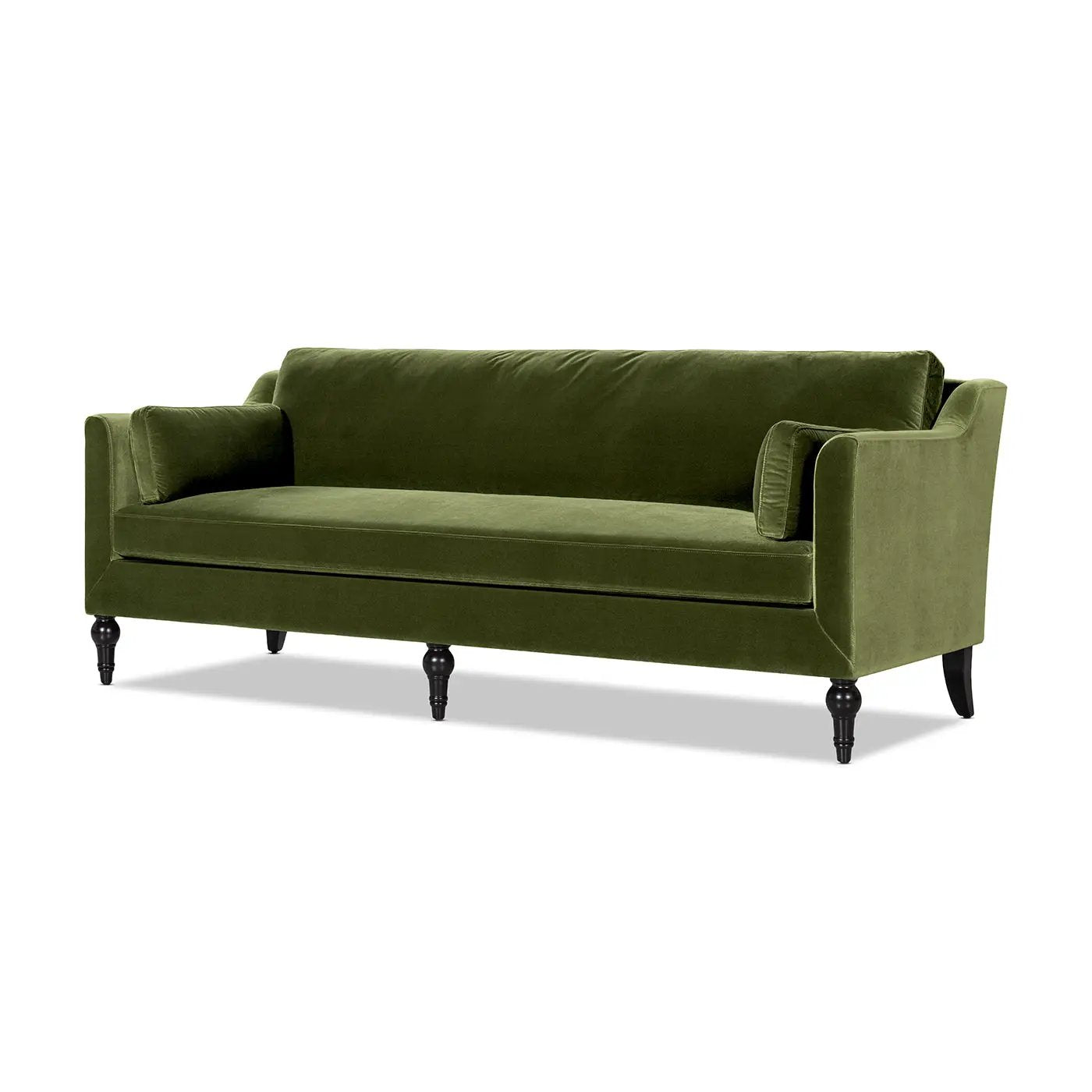 Josephine 84.5" Upholstered Modern Sofa, Olive by HouseOfZazla