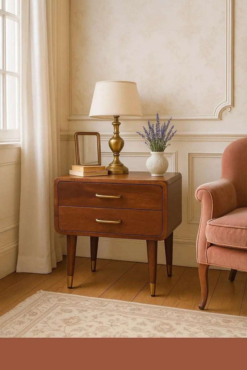 Solid Wood Astor 2-Drawer Nightstand by HouseOfZazla