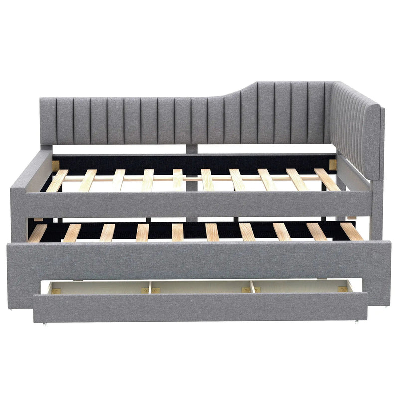 Upholstered Daybed With Trundle And 3 Drawers by HouseOfZazla