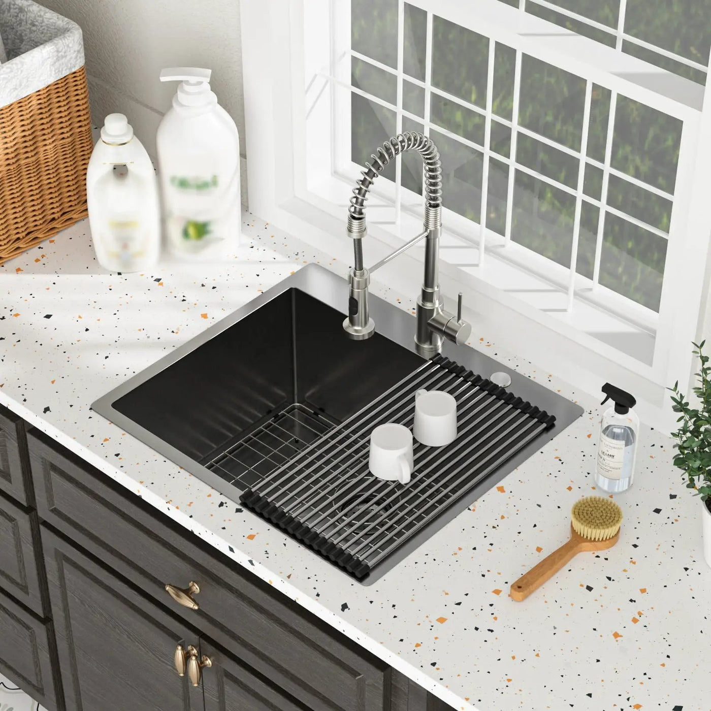Topmount Kitchen Sink 16 Gauge, Single Bowl by HouseOfZazla