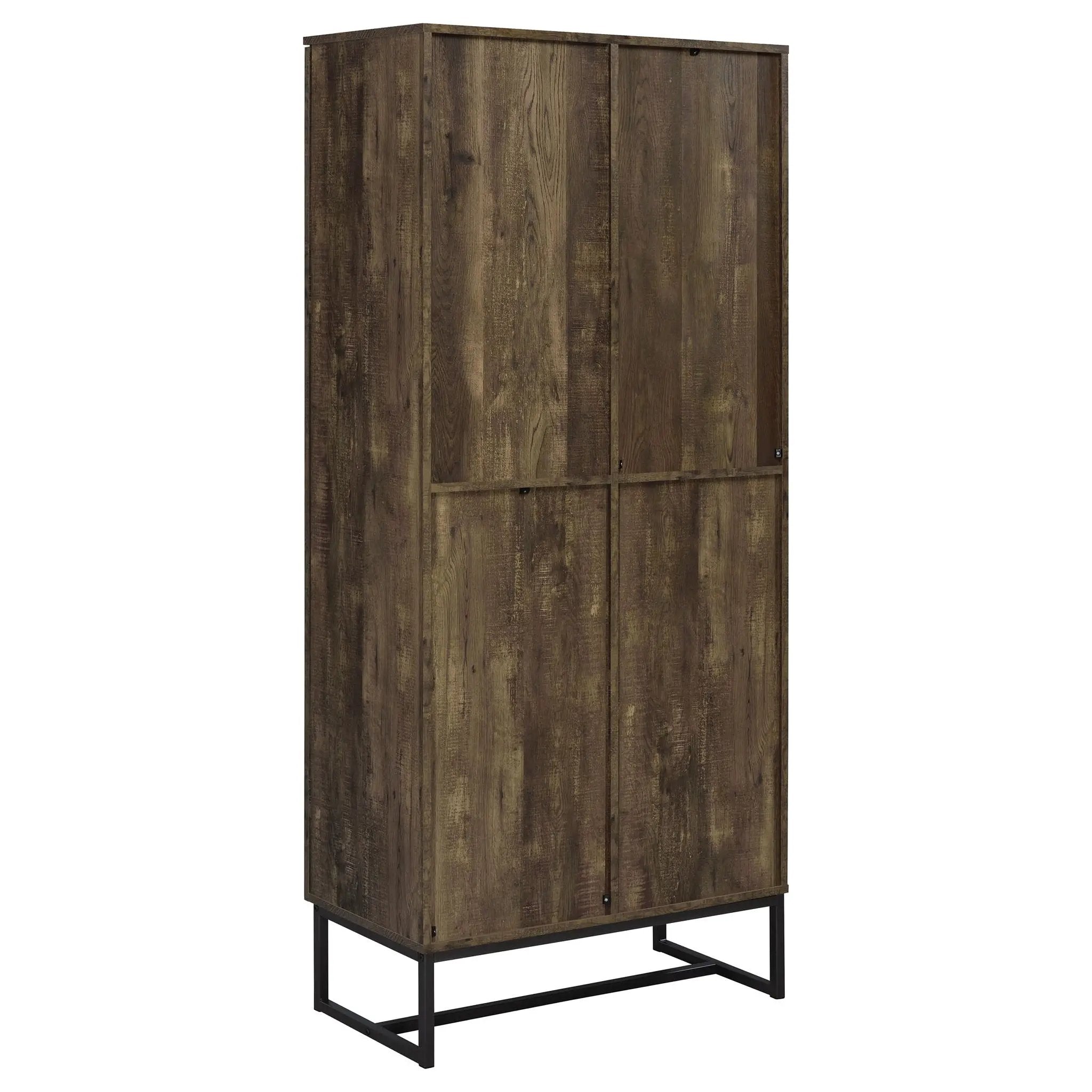 Carolyn 2-door Engineered Wood Accent Cabinet Rustic Oak by Unique Piece Furniture