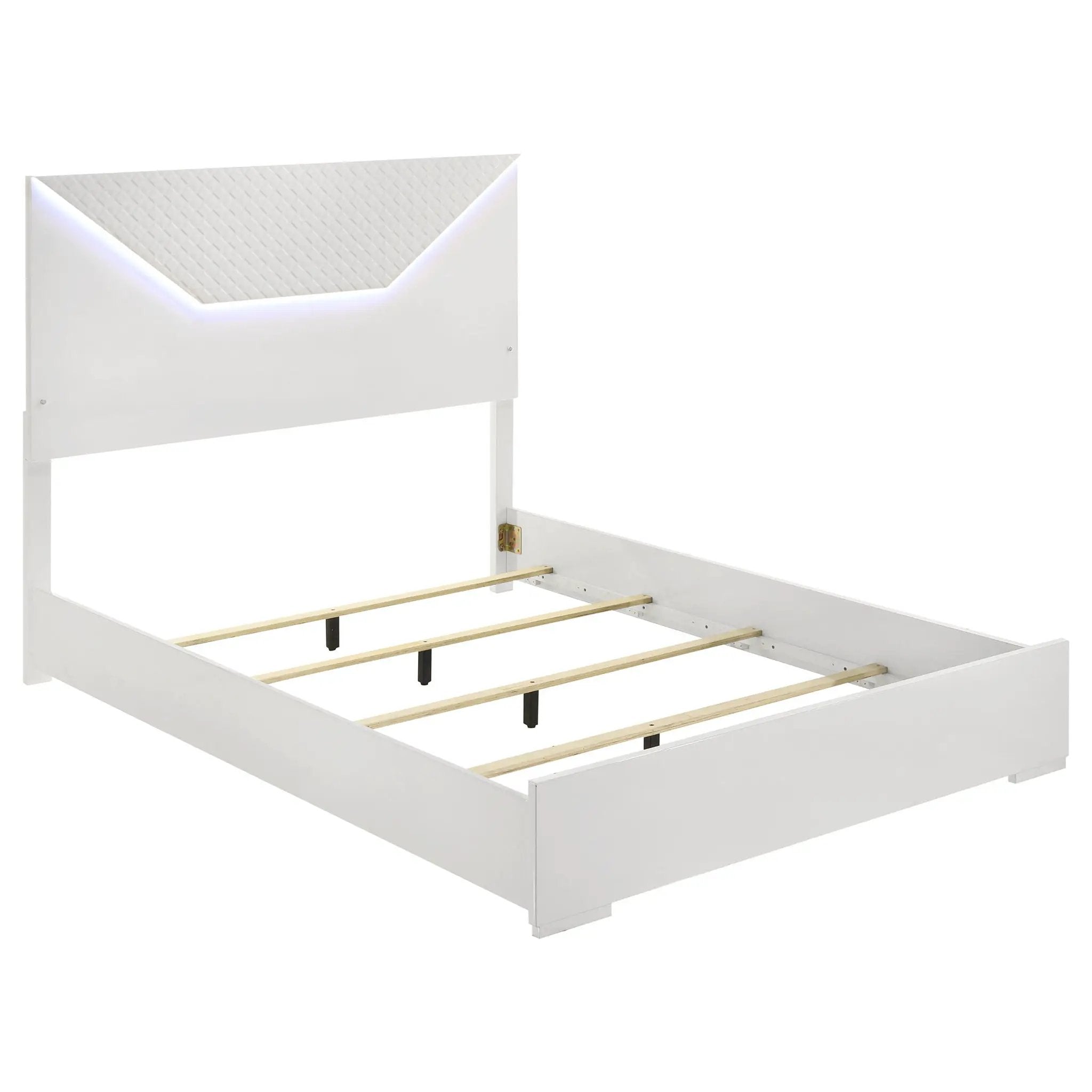 Ives 4-piece Queen Bedroom Set White High Gloss by Unique Piece Furniture