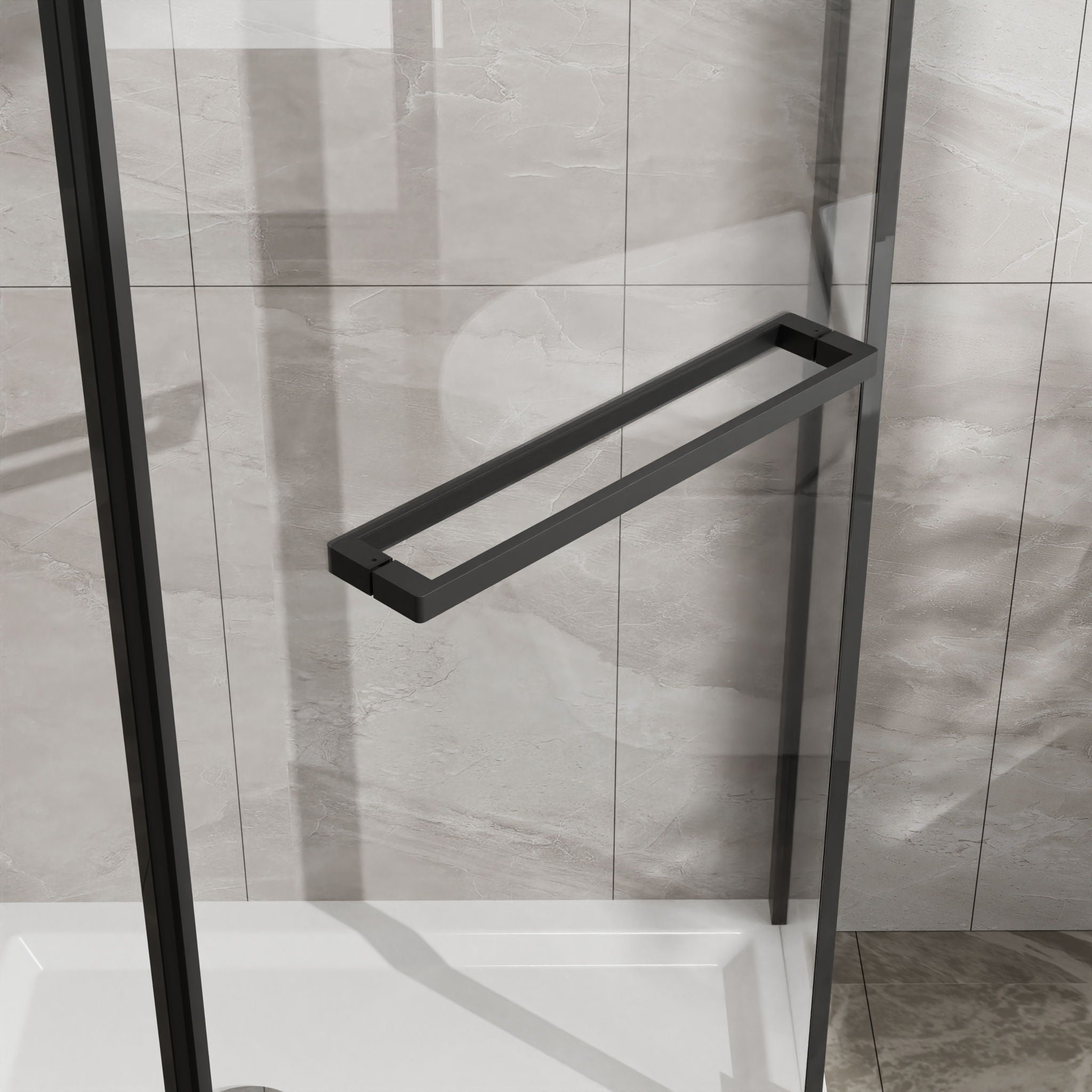 Durable Hardware Neo Angle Frameless Shower Door With Acrylic Base Combo by HouseOfZazla