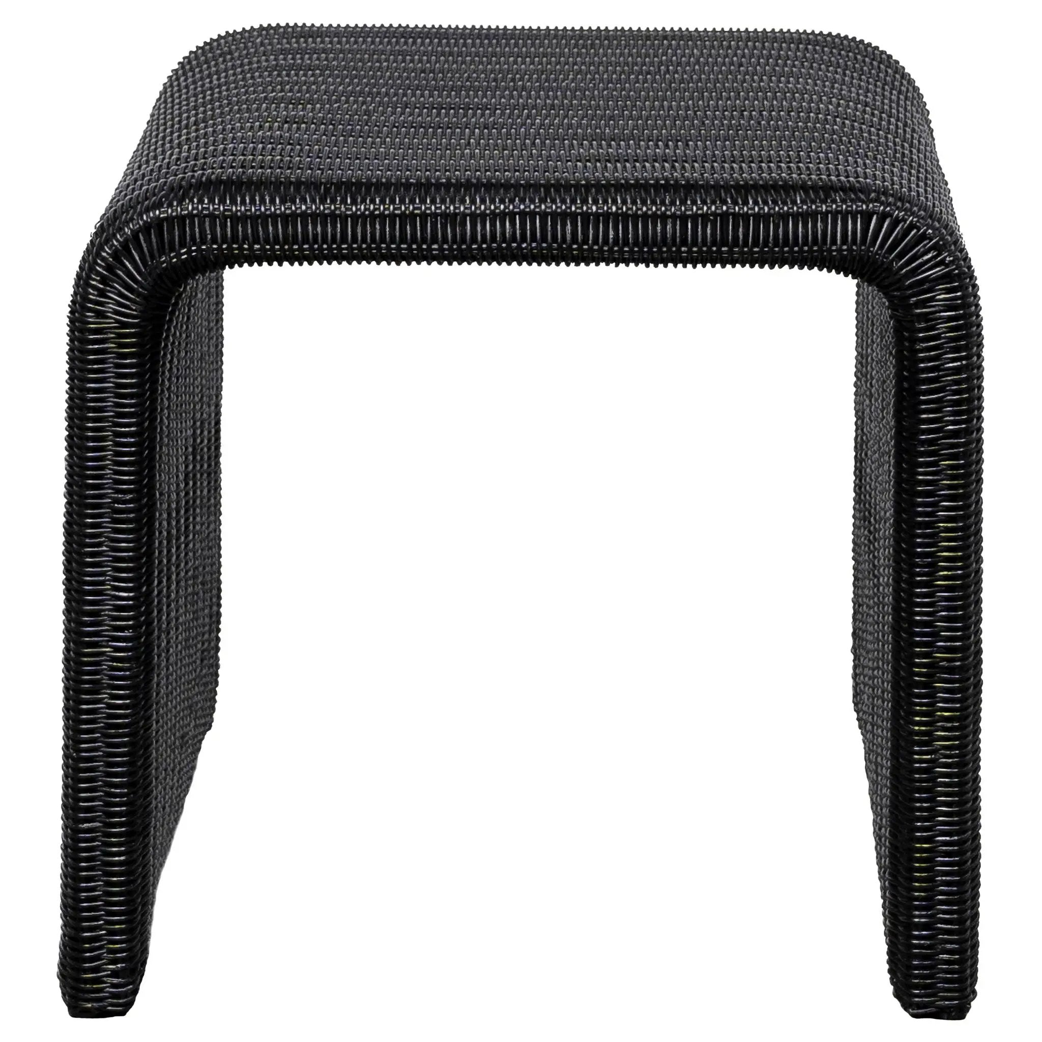 Cahya 2-piece Rattan Coffee and End Table Set Black by Unique Piece Furniture