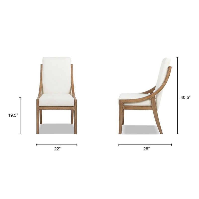 Lennox - High Back Upholstered Dining Chair (Set of 2) - Light Beige by HouseOfZazla