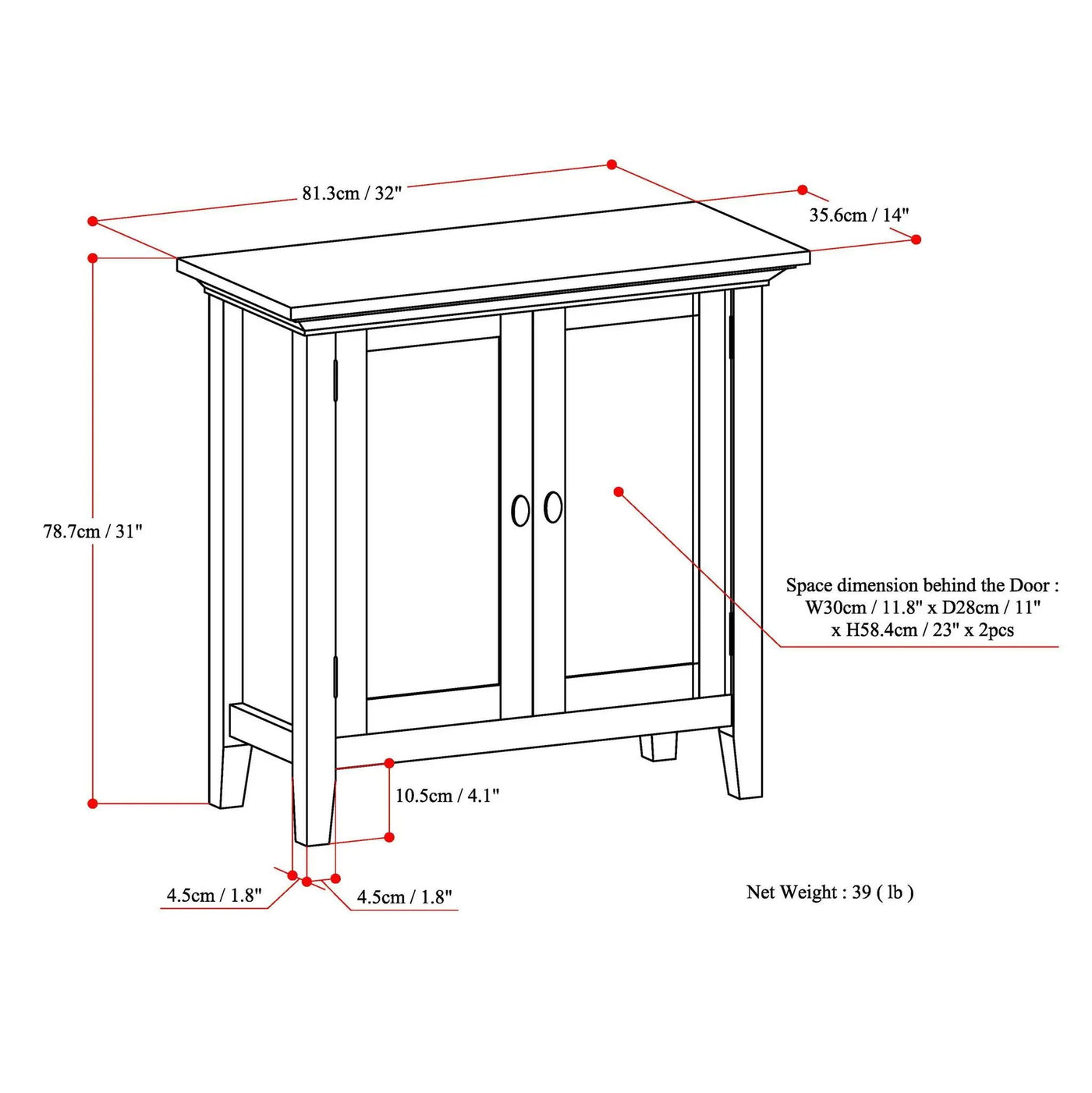 Redmond - Handcrafted Low Storage Cabinet by HouseOfZazla