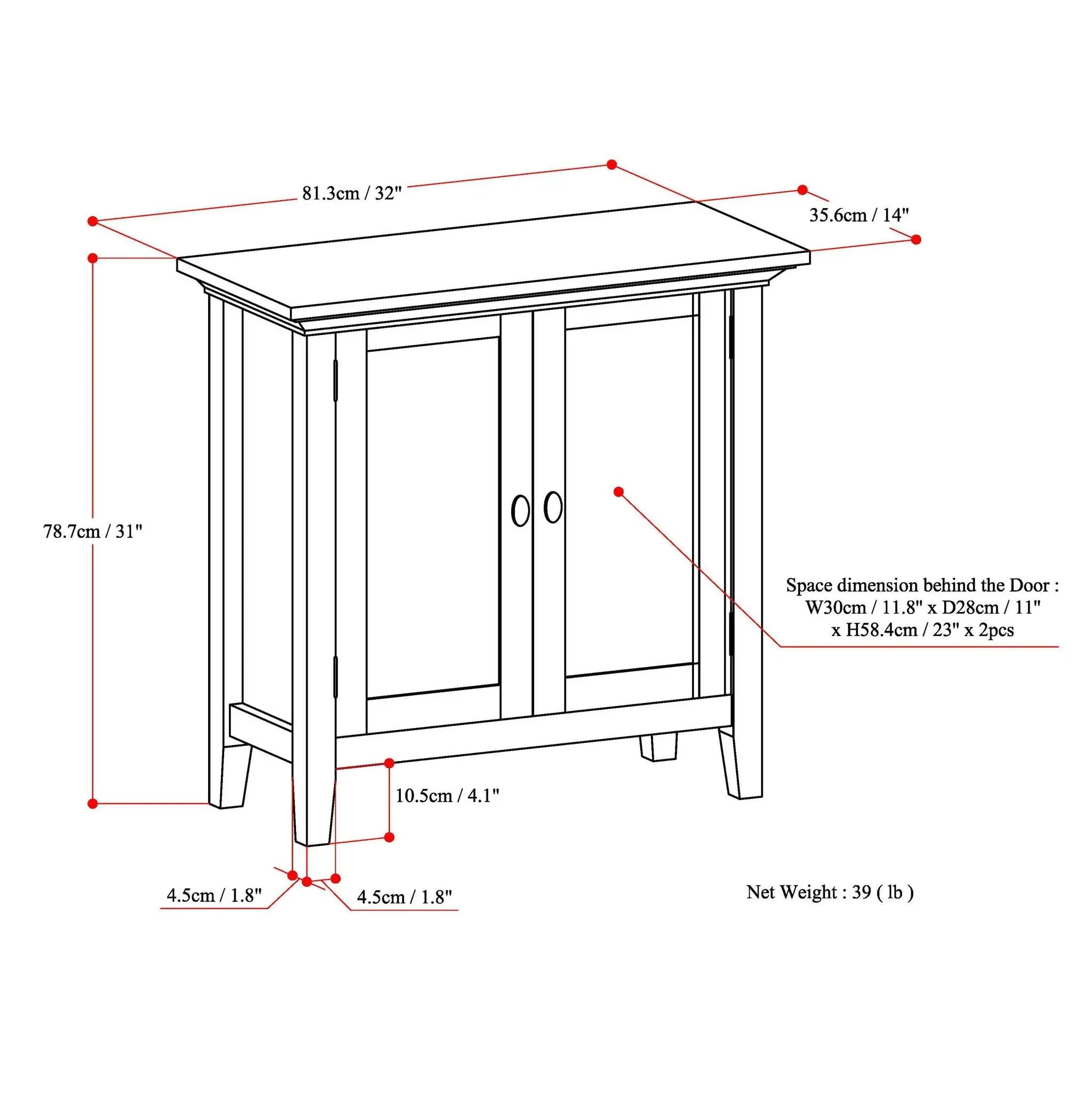 Redmond - Handcrafted Low Storage Cabinet by Unique Piece Furniture