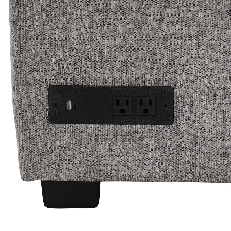 U-Shaped Sectional Sofa Pull Out Sofa Bed With Two USB Ports, Two Power Sockets, Three Back Pillows And A Storage Chaise For Living Room by HouseOfZazla