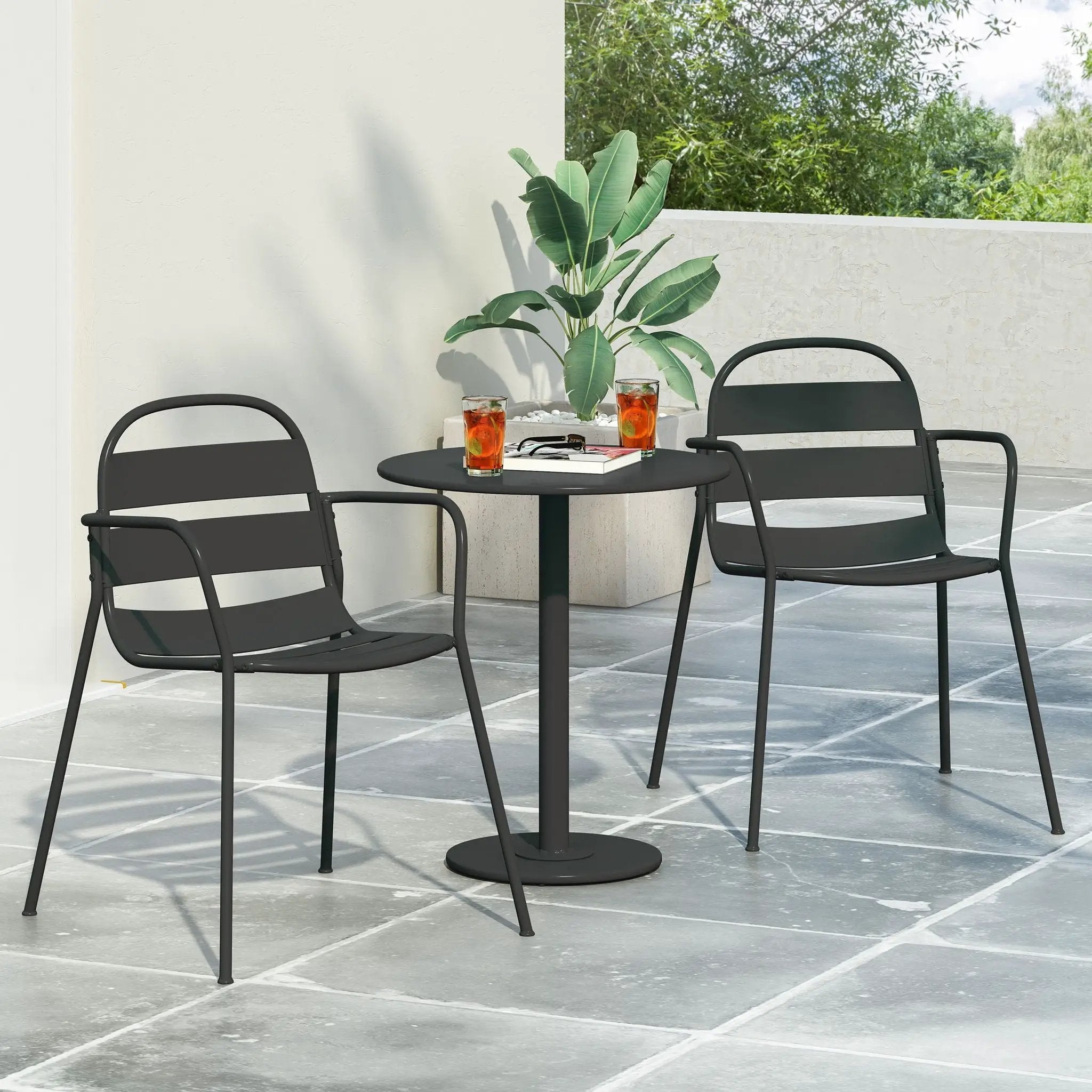 Terra Nova - Bistro Set - Matte Black by HouseOfZazla