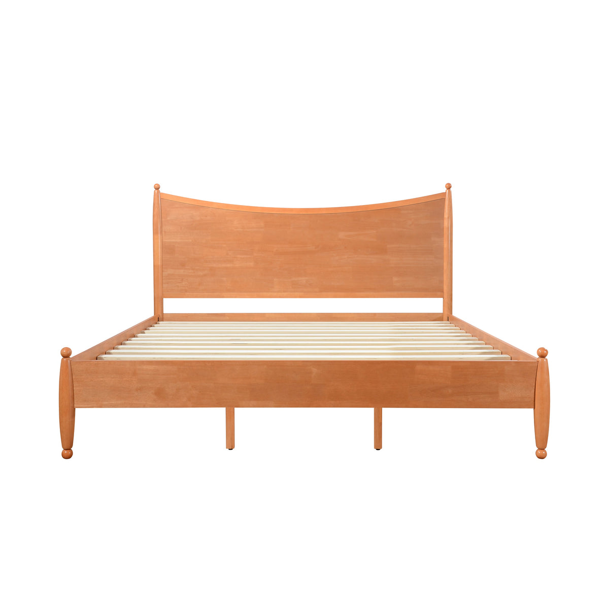 Classic Transitional King Size Solid Wood Platform Bed Frame, photo 2 of 10