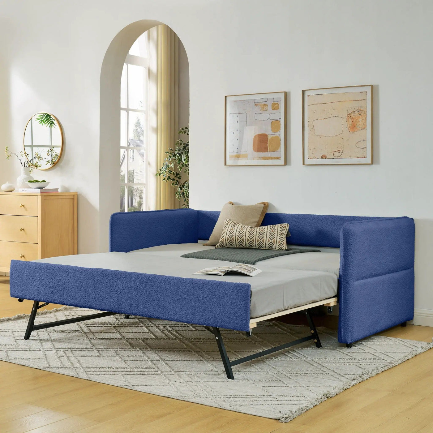 Upholstered Daybed With Pop Up Trundle by HouseOfZazla