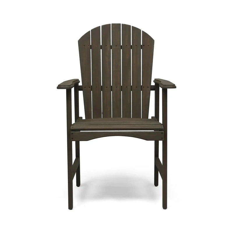 Outdoor Weather Resistant Acacia Wood Adirondack Dining Chairs (Set of 2) by HouseOfZazla