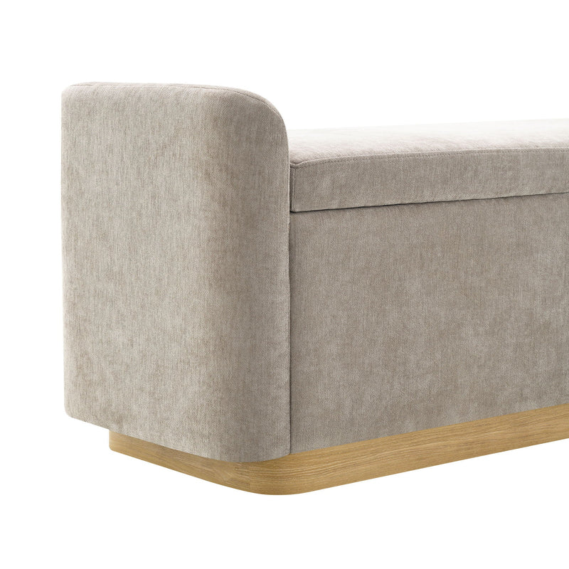 Upholstered Storage Bench With Safety Hinge by HouseOfZazla