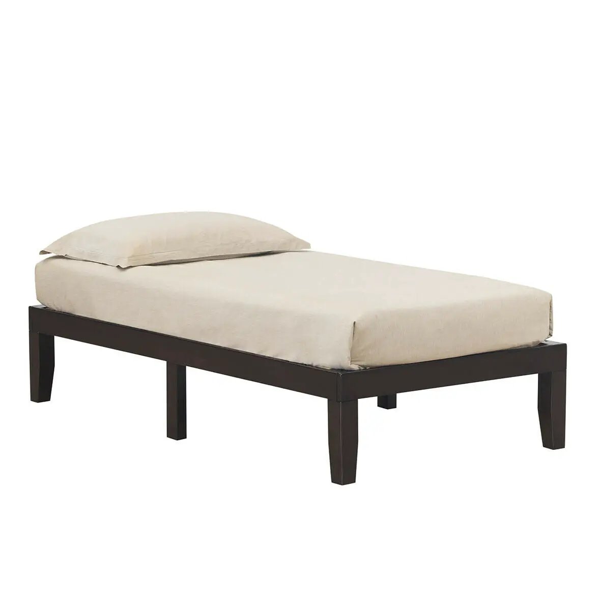 Twin Size 14 Inch Wooden Slats Bed Mattress Frame by DirectDeals