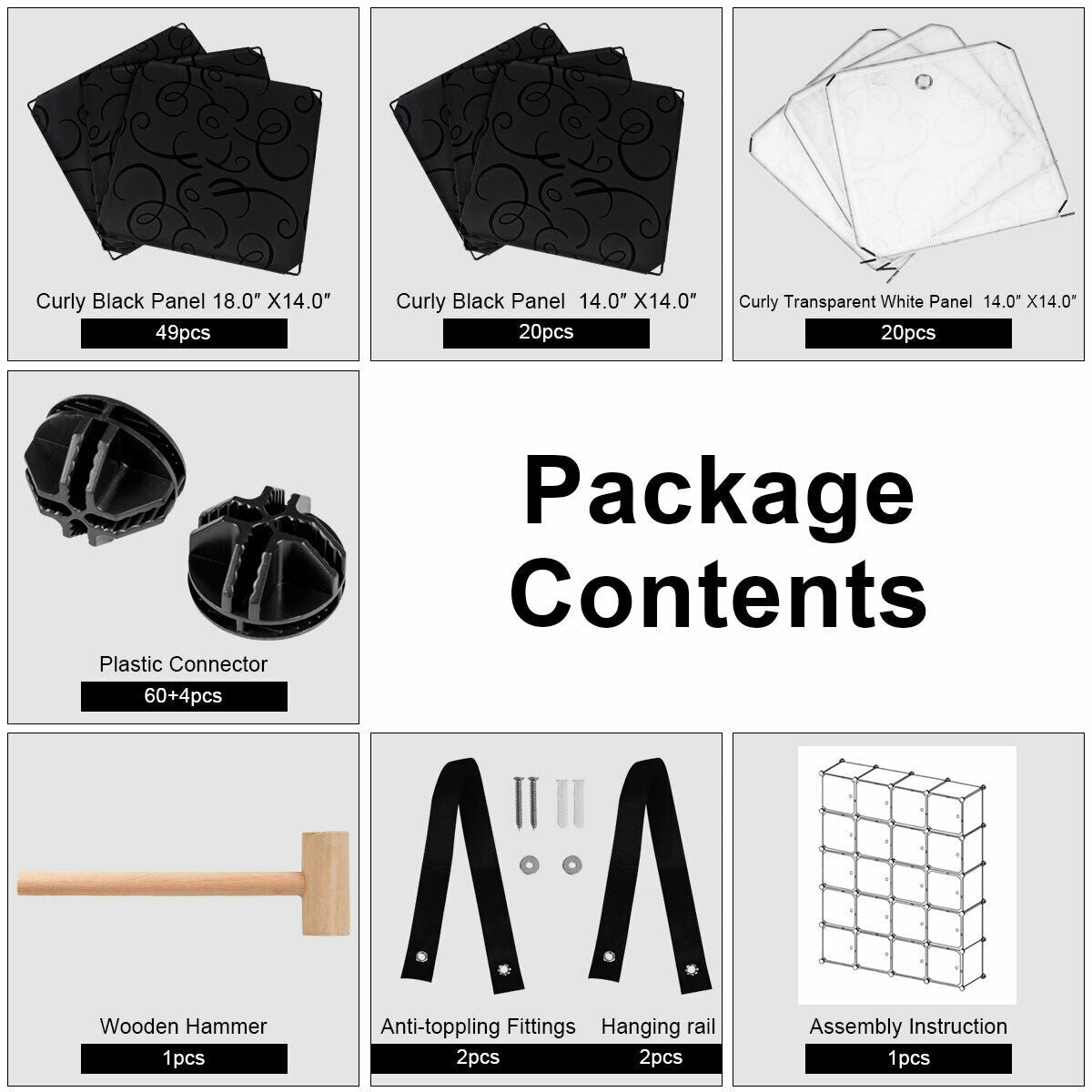 20-Cube DIY Plastic Cube Storage Organizer with Doors by DirectDeals