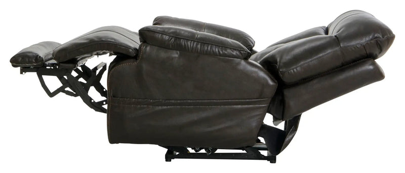 Naples - Power Lay Flat Recliner With Extended Ottoman - Chocolate by Unique Piece Furniture